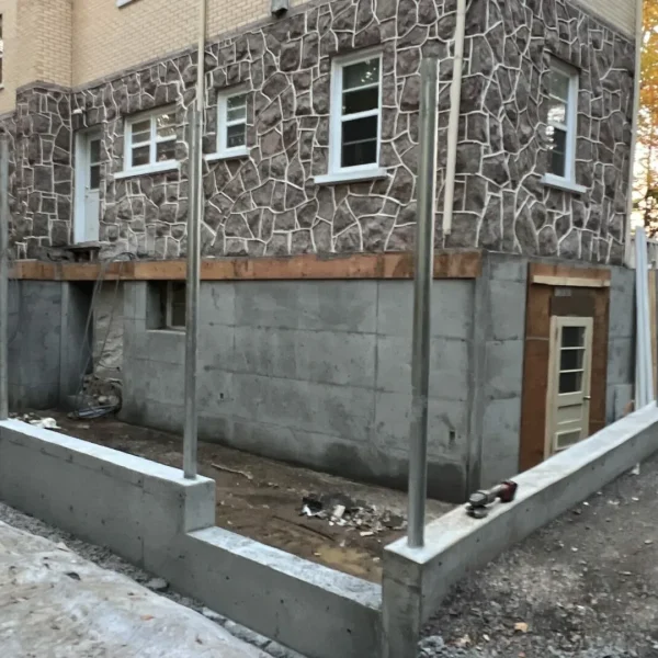 Consolidation de fondations en béton à lebourgneuf